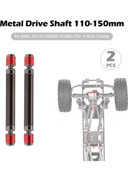 Eksenel SCX10 90046 Için 110-150MM Ayarlanabilir Tahrik Mili 1/10 Rc Paletli Araba (Yurt Dışından)