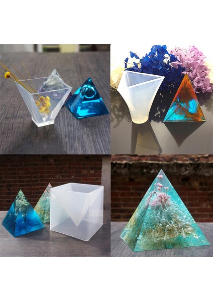 3pcs 2cm 3cm 4cm Piramit Silikon Kalıp Reçine Döküm Kristal Berraklığında (Yurt Dışından)