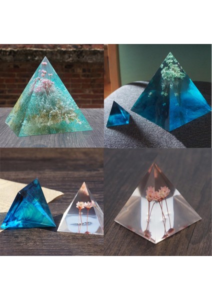 3pcs 2cm 3cm 4cm Piramit Silikon Kalıp Reçine Döküm Kristal Berraklığında (Yurt Dışından)
