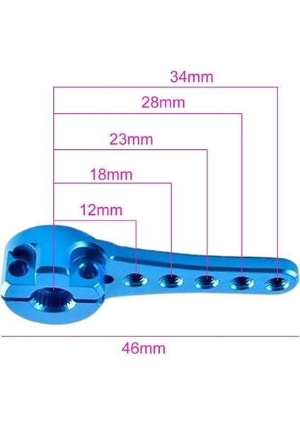 25T Servo Direksiyon Sıkma 1/10 Rc Paletli Motor Evrensel Mavi (Yurt Dışından)