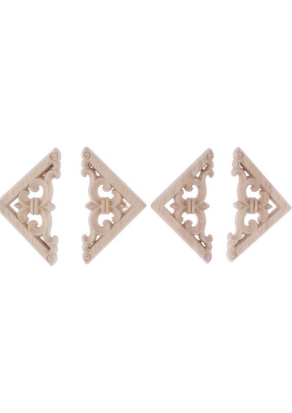 Doğal Ahşap Oyma Boyasız Çı Dekorları 6X6CM 1 (Yurt Dışından)