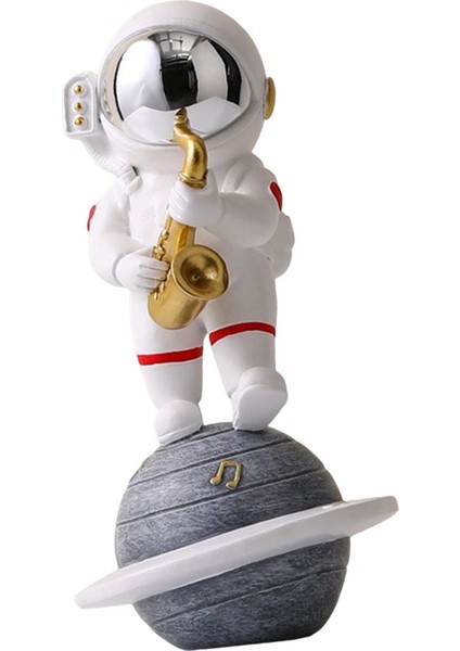 Astronot Heykeli Astronot Figürü Heykeli Ev Yatak Odası Dekorasyonu Saksafon (Yurt Dışından)