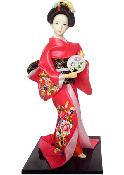 Japon Kimono Geyşa Heykeli Doğum Günü Koleksiyonluk Heykelcik C (Yurt Dışından)