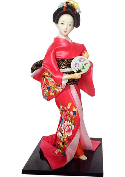 Japon Kimono Geyşa Heykeli Doğum Günü Koleksiyonluk Heykelcik C (Yurt Dışından)