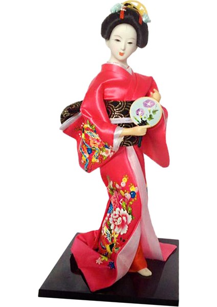 Japon Kimono Geyşa Heykeli Doğum Günü Koleksiyonluk Heykelcik C (Yurt Dışından)
