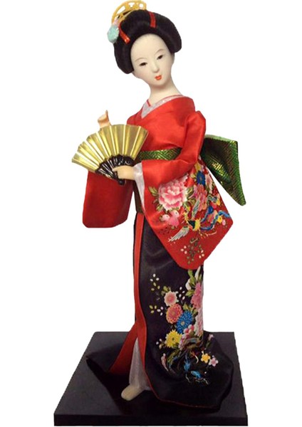 Japon Kimono Geyşa Heykeli Doğum Günü Figürü A (Yurt Dışından)