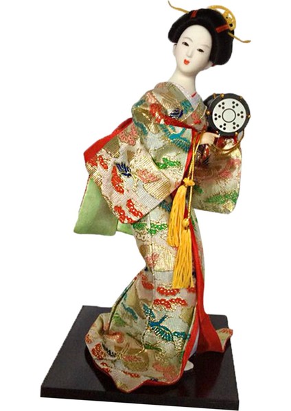Japon Kimono Geyşa Heykeli Doğum Günü Figürü F (Yurt Dışından)