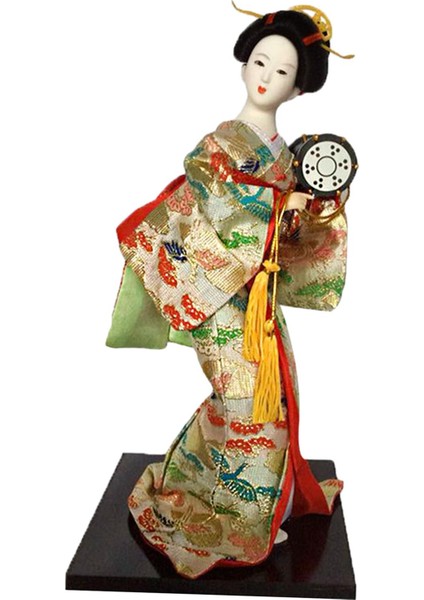Japon Kimono Geyşa Heykeli Doğum Günü Figürü F (Yurt Dışından)