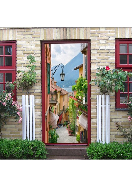 2 /takım Su Geçirmez 3D Kendinden Pvc Kapı Buzdolabı Etiketi R (Yurt Dışından)