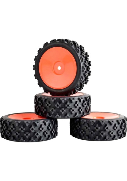 4 Kauçuk Rc Yarışı Tekerlek Jantları 12MM Hsp Için Turuncu (Yurt Dışından)