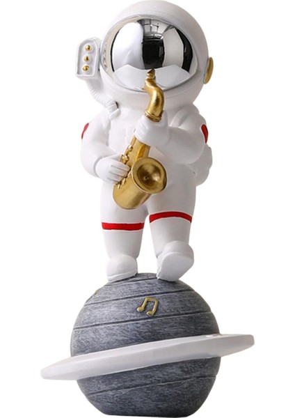 Astronot Heykeli Astronot Figürü Heykeli Ev Yatak Odası Dekorasyonu Saksafon (Yurt Dışından)