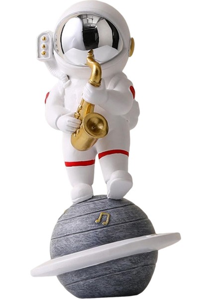 Astronot Heykeli Astronot Figürü Heykeli Ev Yatak Odası Dekorasyonu Saksafon (Yurt Dışından)
