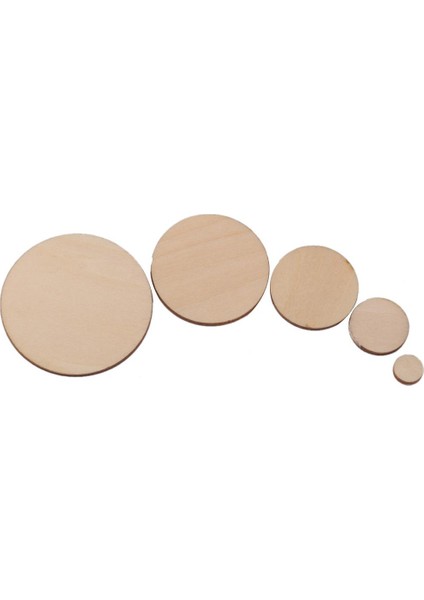 Boş Düz Yuvarlak Şekilli Doğal Ahşap Dilimler Diskler Sanat Zanaat Hobileri 100PCS 10-50MM (Yurt Dışından)