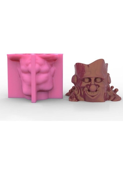 3D Güdük Şekilli Silikon Reçine Zanaat Potu Ev Dekor (Yurt Dışından)