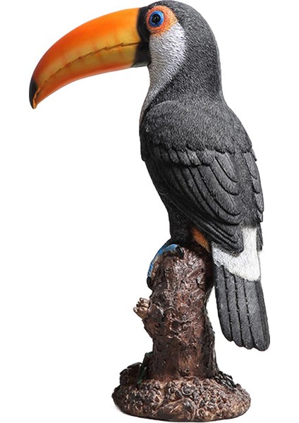 Güdük Heykeli Reçine Süsleme Üzerinde Toucan (Yurt Dışından)
