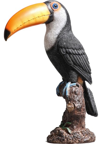 Güdük Heykeli Reçine Süsleme Üzerinde Toucan (Yurt Dışından)