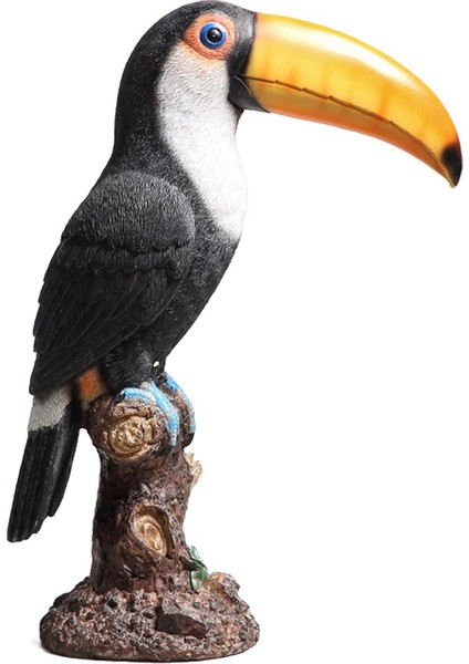 Güdük Heykeli Reçine Süsleme Üzerinde Toucan (Yurt Dışından)
