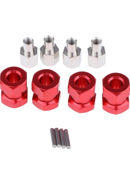 Eksenel SCX10 D90 Rc Için 12MM Tekerlek 15 25MM Uzatma Adaptörü Kırmızı -15MM (Yurt Dışından)