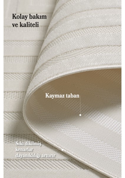 Modern Tasarım Toz Vermez Kaymaz Taban Kolay Temizlenen Krem Renk fırsatları