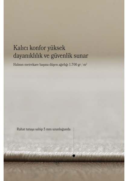 Modern Tasarım Toz Vermez Kaymaz Taban Kolay Temizlenen Krem Renk Sisal Halı indirimleri