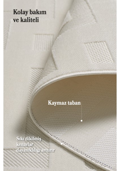 Özel Tasarım Krem Oturma Odası Halısı Salon Halısı Toz Vermez Kolay Temizlenebilir Kaymaz Taban fırsatları