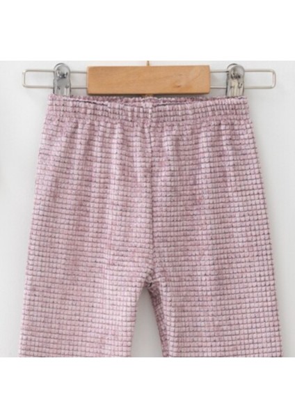 Nakışlı Kadife Bebek Takım 2'li Sweatshirt ve Pantolon Pembe Eşofman Takımı