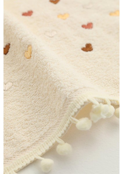 Yoncagül Ponponlu 2li El Yüz Havlusu 50x90 - Krem fiyatları