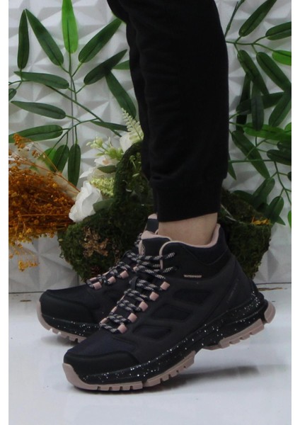 Vıolly Siyah Pudra Rahat Ürün Waterproof Outdoor Kadın Bot modelleri
