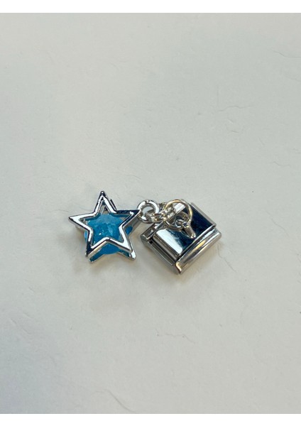 Italyan Bileklik Charm Geometrik Yıldızlı Charm 1 Adet