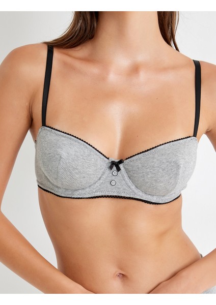 Fiyonk Detaylı Pamuklu Dolgusuz Balenli Sütyen indirimleri