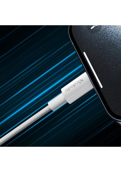CA-2770 60W USB -C To Usb-C Şarj ve Data Kablosu Beyaz - 1.2 M