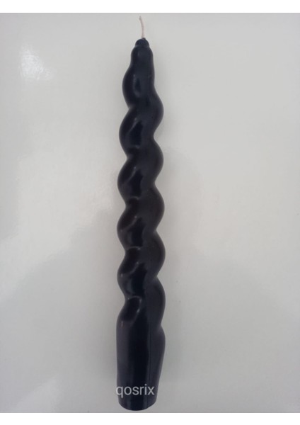 Siyah Italyan Burgulu Şamdan Soya Mumu Doğal Kokulu Çubuk Konik Burgu Spiral Mum Dekoratif 1 Adet fırsatları