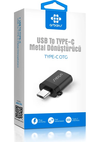 Type-C To USB Metal  Dönüştürücü Otg