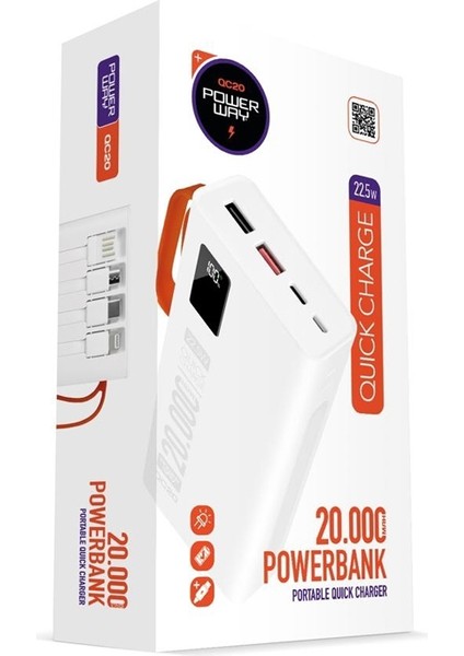 Go İthalat Şeyse 20000 Mah Çift USB Dijital Ekran Powerbank (4390)