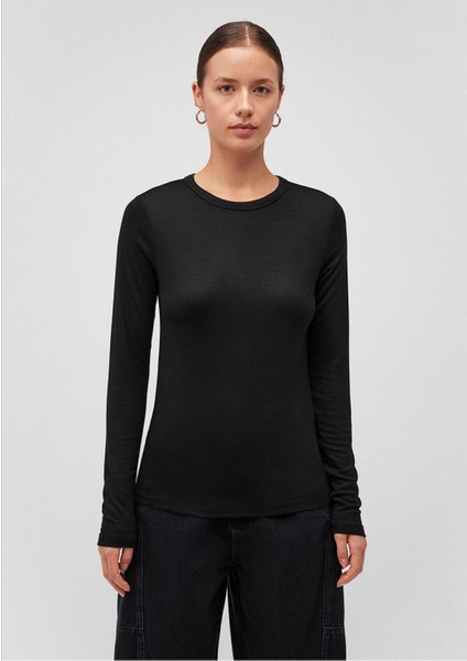 Mavi Kadın Uzun Kollu Siyah Basic Tişört Fitted / Vücuda Oturan Kesim 1612818-900 modelleri