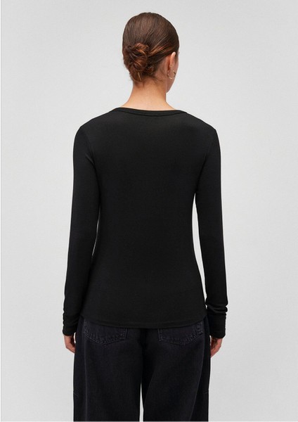 Mavi Kadın Uzun Kollu Siyah Basic Tişört Fitted / Vücuda Oturan Kesim 1612818-900 fırsatları