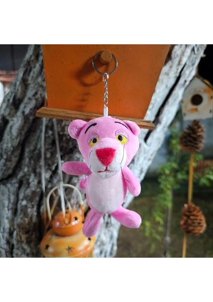 Sevimli Peluş Pembe Panter Anahtarlık, Çanta Süsü/araba Süsü