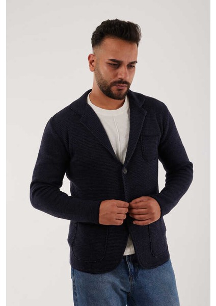 Lacivert Erkek Pamuklu Triko Blazer Ceket fırsatları