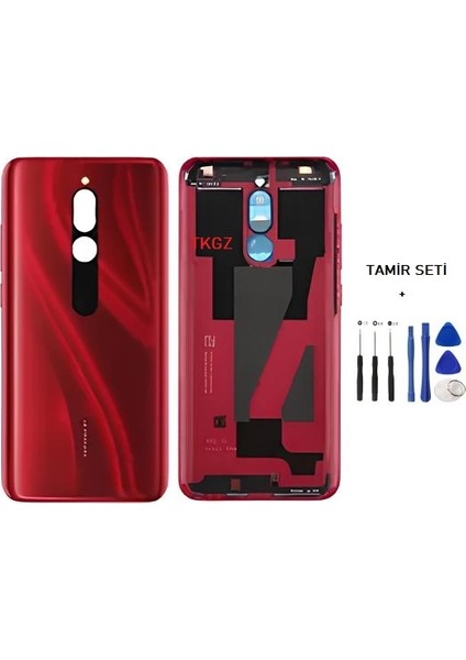Xiaomi Redmi 8 FULL Kasa Arka Kapak Yan Tuş Takımı KIRMIZI - TAMİR SETİ