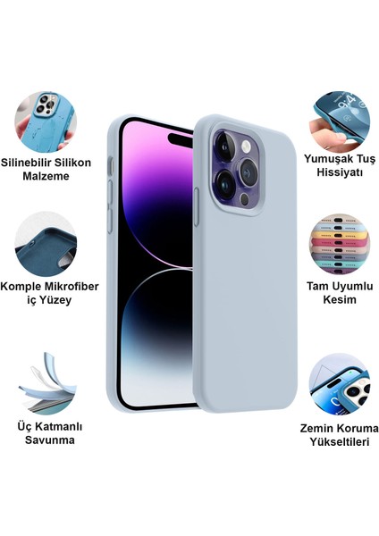 Apple iPhone 14 Pro Max Kılıf Lansman Premium Silinebilir Silikon