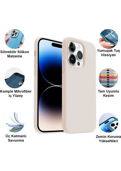 Apple iPhone 14 Pro(6.1") Kılıf Lansman Premium Silinebilir Silikon