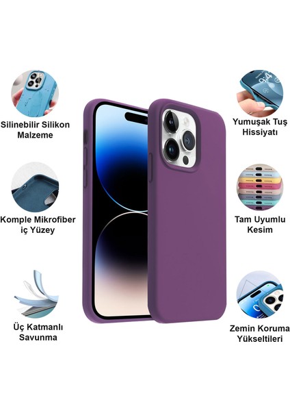 Apple iPhone 14 Pro(6.1") Kılıf Lansman Premium Silinebilir Silikon