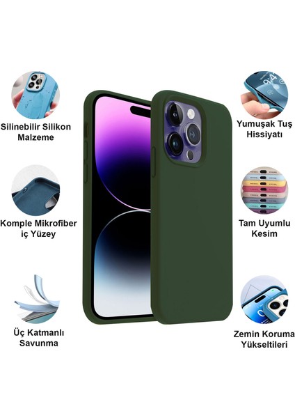 Apple iPhone 14 Pro Max Kılıf Lansman Premium Silinebilir Silikon