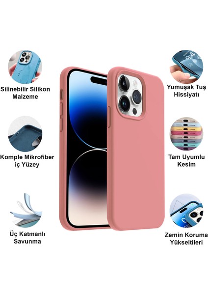 Apple iPhone 14 Pro(6.1") Kılıf Lansman Premium Silinebilir Silikon