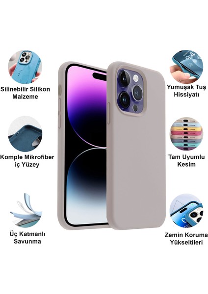 Apple iPhone 14 Pro Max Kılıf Lansman Premium Silinebilir Silikon