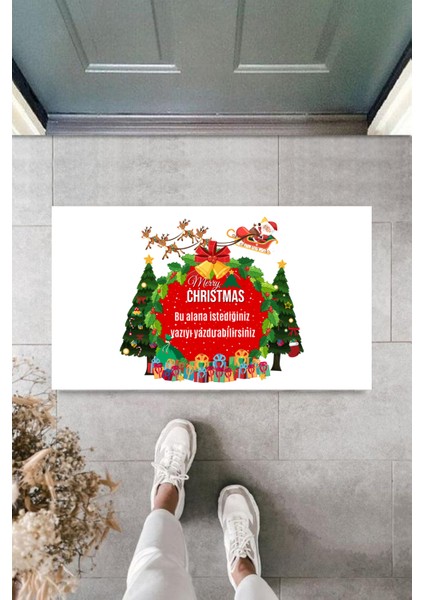 Kapı Önü Paspası Yeni Yıl 2025 Özel Tasarım Model 29