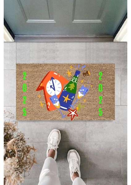 Kapı Önü Paspası Yeni Yıl 2025 Özel Tasarım Model 78