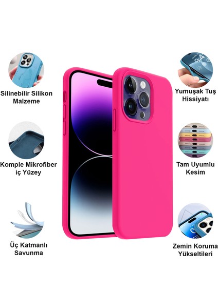 Apple iPhone 14 Pro Max Kılıf Lansman Premium Silinebilir Silikon