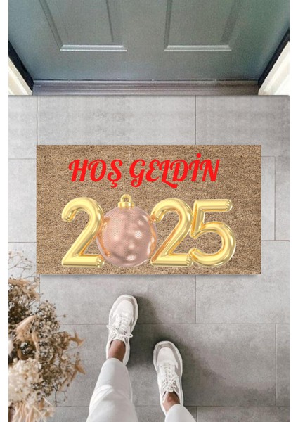 Kapı Önü Paspası Yeni Yıl 2025 Özel Tasarım Model 3
