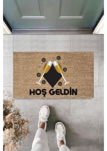 Kapı Önü Paspası Yeni Yıl 2025 Özel Tasarım Model 41